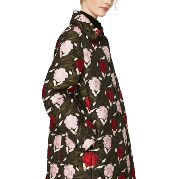 Kate Spade Rose Brocade Floral Coat 🩷❤️ - Picture 5 of 9